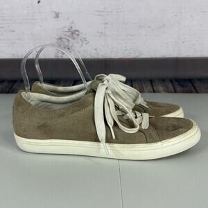 Frye Sneaker Womens 8.5 M Beige‎ Kerry Leather Low Lace up Flat Casual